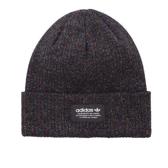 Womens Adidas Ribbed Glitter Beanie 